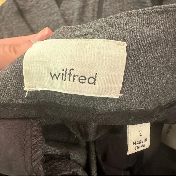 ARITZIA Wilfred  Tie-Front Pant Wool Straight Leg Trousers - 2 - Picture 10 of 14